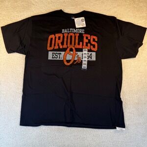 NWT Baltimore Orioles MLB Baseball T-Shirt Mens 2XL Black Genuine Merchandise